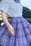 Women Pleated Skirt Bow Knot Summer High Waist Preppy Girls Dance Mini Skirt Cute A Line Harajuku Sexy Japan