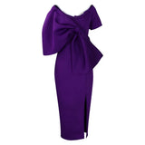 Party Dress Women's Sexy Big Bow Bow Open Dress Bag Hip Dress