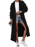 Toloer New Women's Wear Tassel Knitted Jacket-Outfit