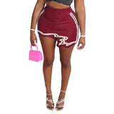 Sexy Asymmetrical High Waist Mini Skirts Womens 2021 Fashion Printed Ribbed Knitted Bodycon Skirt Clubwear