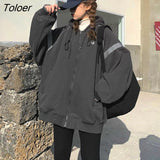 Jackets Women Embroidery Letter Aesthetic Korean Style Harajuku Retro Chic All-match Fashion Autumn Winter Simple