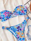 Toloer Single Swimsuit 2024 Ladies Split Swimsuit Wipe Strapless Sexy Bikini D867KY-Outfit