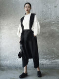 High Waist Black Bandage Long Harem Overalls Trousers New Loose Fit Pants Women Fashion Tide Spring Autumn 2023