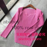 new spring and summer fashion women clothes sqaure collar full sleeves elastic high waist sexy pullover