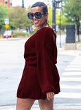 Adjustable Drawstring Long Sleeve Sweater