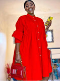 Casual Oversizes O-Neck Pleated Blouse
