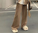 Sports Suit Women's Spring New 2022 Lazy Style Cardigan Sweater Jacket Wide Leg Straight Pants Two-piece Women's