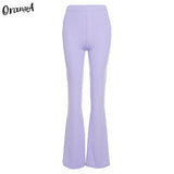 Women Y2K Wide Leg High Waist Pants High Street Stretchy Soft 2021 Summer Fashionable Office Ladies Skinny Slim