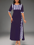 Large Number Of 2025 New Dress Burst Round Collar Bump Color Sleeve Irregular Long
