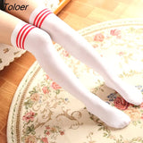 High Socks Striped Women Sexy Long Stockings Female Over Knee Socks Nylon Women's Leg