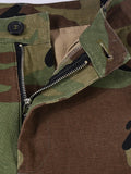 Fashion Women Pants Slim Long Straight Pocket High Waist Zipper Button Spliced Camouflage Trousers Spring 2023 New