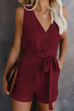 Summer Female Jumpsuit Plus Size Overalls for Women Fashion Streetwear Outfits V-Neck Romper Sleeveless Playsuit