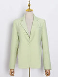 Toloer Back Careful Machine Coat 2024 New Street Wind Irregular Metal Chain Small Suit Woman-Outfit