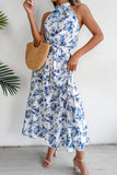 Tie Waist Backless Maxi