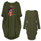 Burst Casing Round-Neck Printing Bag Loose Large Size Women's Knitted