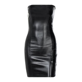Toloer Ins Wind 2024 Winter Burst Sexy Chest Slim Show Thin Hip Women's Dress-Outfit