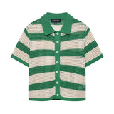 Homemade New Women's Knitted POLO Shirt Coat Knitted
