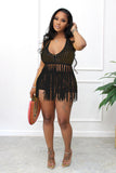 Crochet Fringe Top and Shorts 2 Piece Sets Womens Sexy Beach Summer Vacation Outfits Matching Sets Wholesale