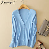 Women's Cashmere Cardigan For Women Long Sleeve Knitted Female Cardigans Short Ladies Cardigans Women's Sweater Autumn
