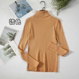 Sweater Woman With Bottom Shirt Autumn And Winter New Long Sleeves To Keep Warm Body Solid Color Knitted