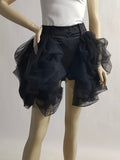 Fashion Women's Skirt Splice Lace Irregular High Waist Solid Color Thin Poncho Skirts Culotte Spring 2023 Trend New
