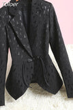 Women Fashion Long Sleeve Chic Blazer Elegant Chic Classic Clothing All-match Turndown Collar Casual Clothing Blazer