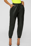 High Waist PU Leather