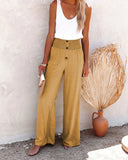 New Women's High-Waisted Long-Term Cotton-Sight Broad-Legged Trousers Loose And Relaxed Casual Broad-Legged