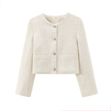 New Coarse Spinning Round Collar With Small Fragrant Short Coat