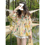 Shirt Top Korean Version Of Loose Commute Sweet Buns Sweet Cheonghuatou Shirt 2025 Summer Ponum