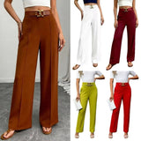 Women's Casual Fashion. Waist Wide Leg Trousers Thin Loose