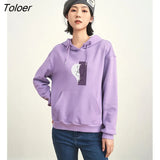 Women Fleece Hooded Sweatshirt 2022 Winter Long Sleeve Loose Hoodie MAGIC Letter Print Warm Casual Streetwear