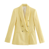 PUWD Casual Women Suits 2021 Autumn Winter Clothing Girls Blazer Long-sleeved Female Jacket Trousers Office Ladies Two-piece