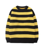 Striped Sweater Autumn Winter Casual Pullovers Vintage Crew Neck Jumper Sueter Mujer Korean Style Ladies Knitted
