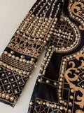 2023 Autumn And Autumn New Fashion fit V-Neck Patchwork Long Sleeve Thickened Suit Top Printed Women's Coat
