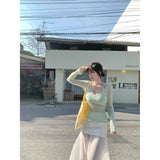 Style Set A Complete Set Of Early Spring New Sunscreen Long-Sleeved Top Design Half-Body Skirt