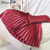 Pleated Skirt Long For Women Spring Long Skirts For Women Elegant White Retro Skirt Vintage High Waisted Skirts