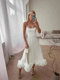 New Sling Belt Three-Dimensional Flowers A Skirt Women's