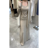 The Autumn Of 2025, The New Women's Long-Sleeved Knitted Cardigan Is Hoisted With A High-Rise Half-Body