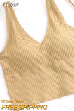 New Outlet Cute Y2K Women's Tops Women's Striped Crop Tops Built-in Bra Spaghetti Straps Y2K Old Women's