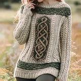 2025 3D Digital Print Round-Neck Sweater Knitted
