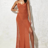 New Sexy Babes Body-In-Exa-Covered Vacation Sling Women's Knitted Open-Back Dress