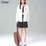 Women Shirts 2022 Spring Long Sleeves Polo Neck Loose Blouse Solid Casual Fashion