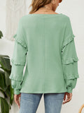 Ruffled V-Neck