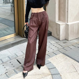 Casual Loose Wide Leg Pants For Women High Waist Solid Minimalist Trousers Female Korean Fashion Spring Clothes