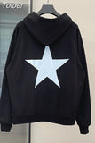 Clothes Hoodies Female Sweatshirts Pentagram Pattern Drawstring Zip Up New Hoodie Women Hooded Oversize Coat Streetwear