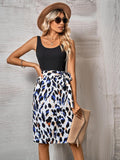 Summer Women Causal Leopard Print Mini Dress O Neck Elegant Stitching Vacation Party Vestidos Beach Outfits For