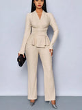 Summer New Waist Thin Solid Color Long Sleeve