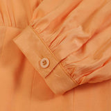 Elegant Long Jumpsuits Women 3/4 Sleeve Vintage High Waist Wide Leg Rompers Casual Pleated Party Overalls Loose Pants No