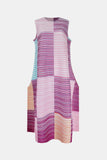 Block Accordion Pleated Sleeveless